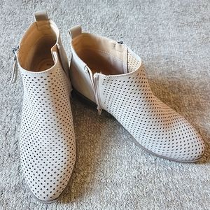 Nude Low Heel Booties